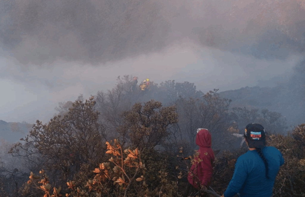 Las llamas se expandieron a zonas como La Carbonería, perteneciente al cantón Cañar. /Fotos Tucayta