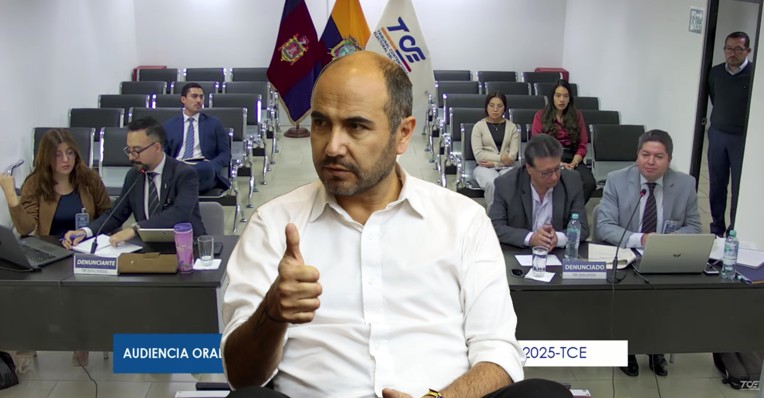 La audiencia contra Juan Cristóbal Lloret se desarrolla en el Tribunal Contencioso Electoral (TCE). /Cortesía